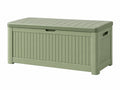 Cassapanca contenitore 120 x 60 x 58 cm in plastica verde salvia da giardino con coperchio